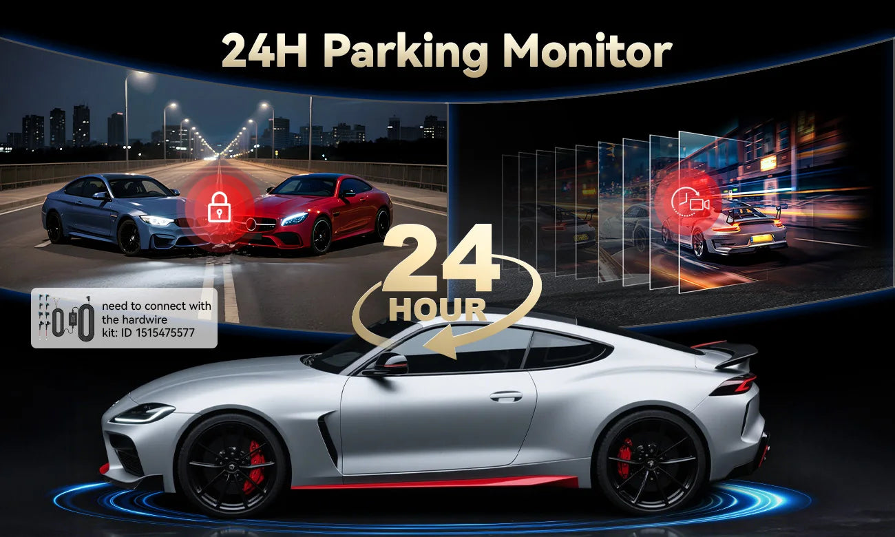 REDTIGER A8 4K+1080P ADAS Dash Cam 3.18" IPS Touch Screen Front And Rear Car Camera Built-in WiFi And GPS Car DVR Night Vision