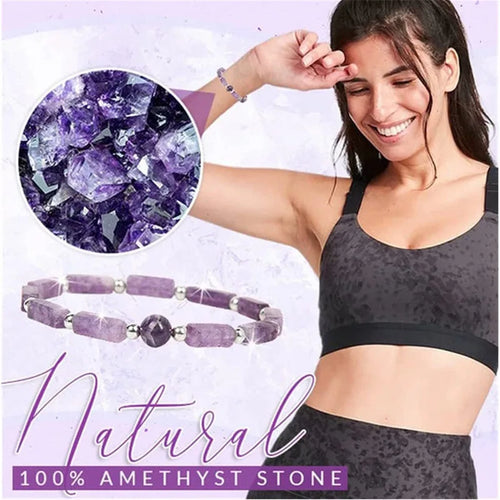 3pcs/Set Body-Purifying Amethyst Bracelet for Weight Loss, Yoga, and Meditation - Healing Stone Jewelry for Women and Men