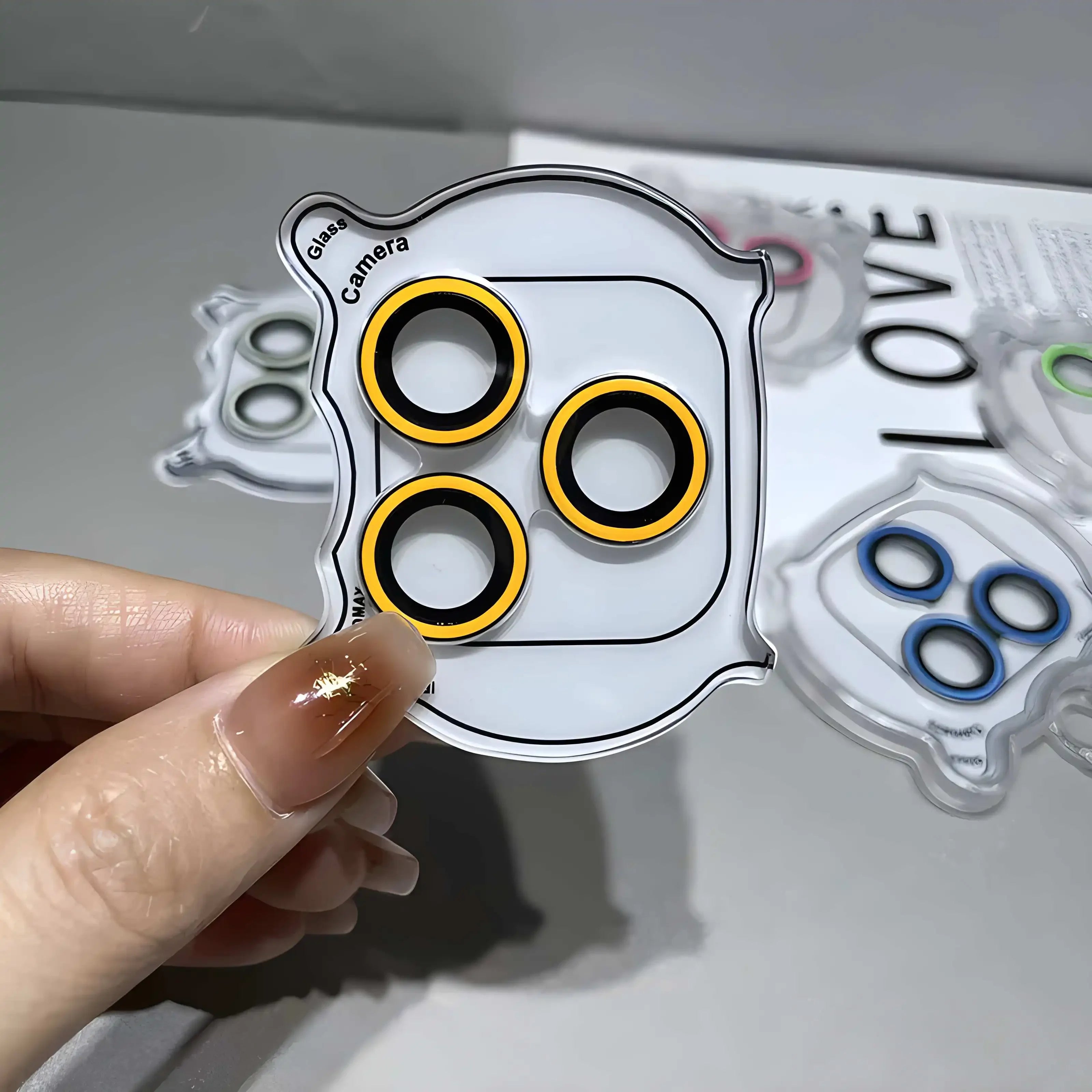2-3Pcs Luminous Ceramic Camera Protector Film For IPhone 16 12 13 14 15 Pro Max 15 Plus 13 12 Mini Lens Ring Glass Glowing Cap