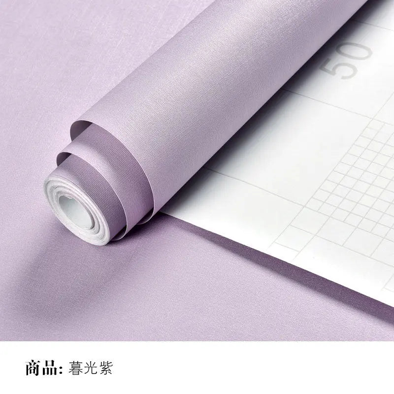 Solid Color Self-Adhesive Macaron Wallpapers Furnitures Cabinet Renovation Sticker Bedroom Vinyl Film DIY Living Room Home Decor