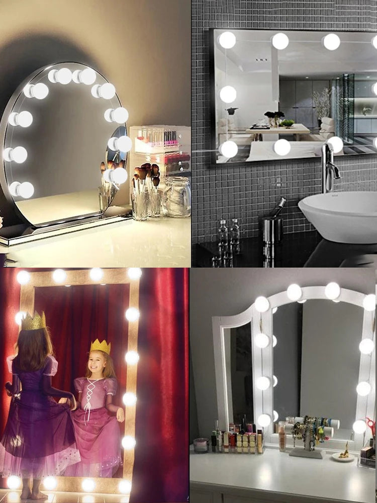 LED Bulb Makeup Lamp USB Power Supply 5V Bathroom,Room Decoration Mirror-mounted Lamp Makeup Mirror Lighting Fixture