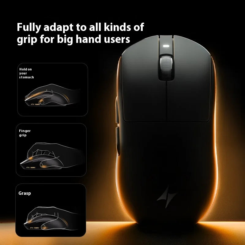 Atk A9 Plus Wireless Gaming Mouse A9/A9 Se/A9 Plus/A9 Pro Tri Mode 8k 53g Lightweight E-Sports Gaming Mouse Pc  Accessory Instoc