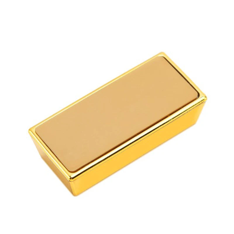 Fake Gold Bar Plastic Golden Paperweight Home Decor Bullion Bar Simulation Golden Brick