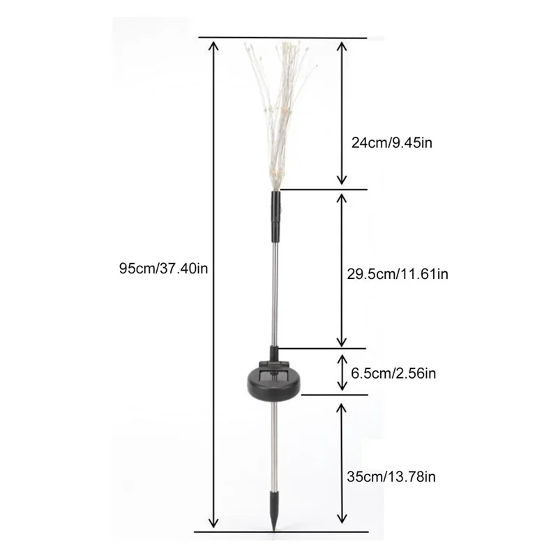 1/2/4/6Pcs Solar Firework Light Waterproof Outdoor 8 Lighting Modes 90-200LED Fairy String Light Christmas Decor For Garden