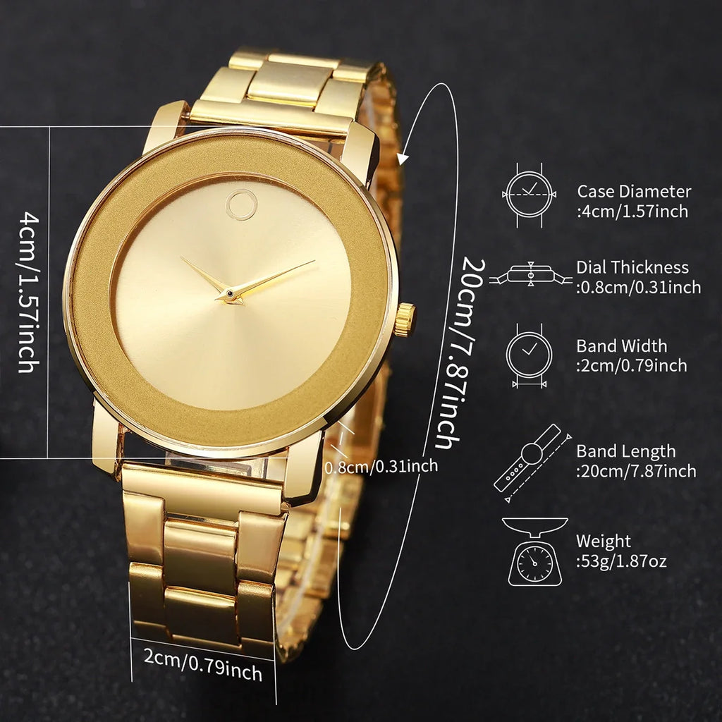 3 pçs moda masculina relógios de negócios conjunto simples dial relógio de quartzo para relógio masculino reloj hombre