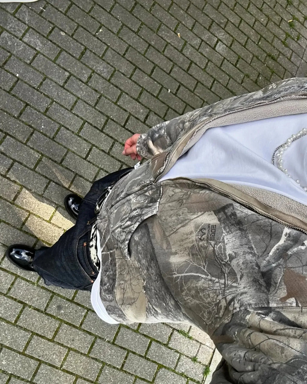 Y2K Hoodie Retro Zip Up Camouflage Pattern Zipper Sweatshirt High Street Hip Hop Streetwear Man and Women Hoodies Unisex Camo