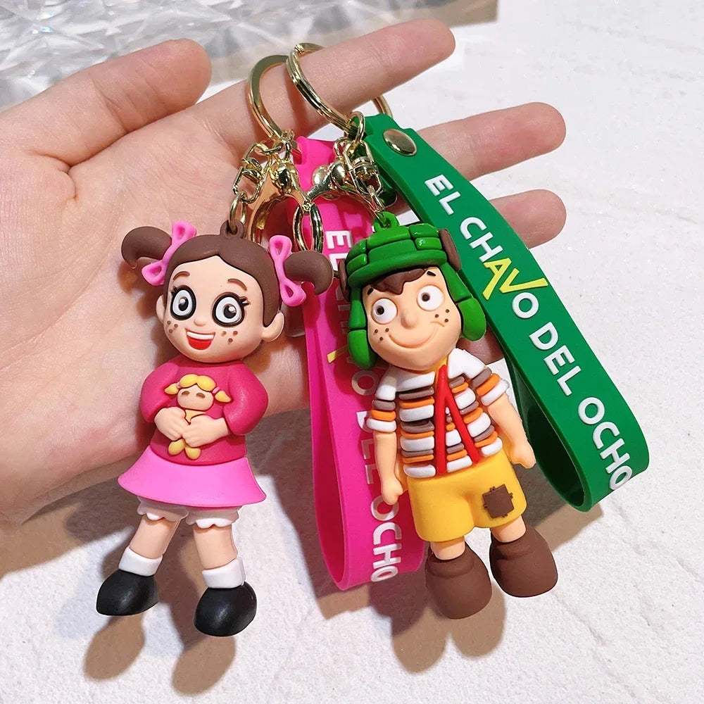 Lively and Humorous Anime El Chavo Del Ocho Keychain - Funky Key Ring for Bags, Cars, and Gifts, Cute and Cool Pendant