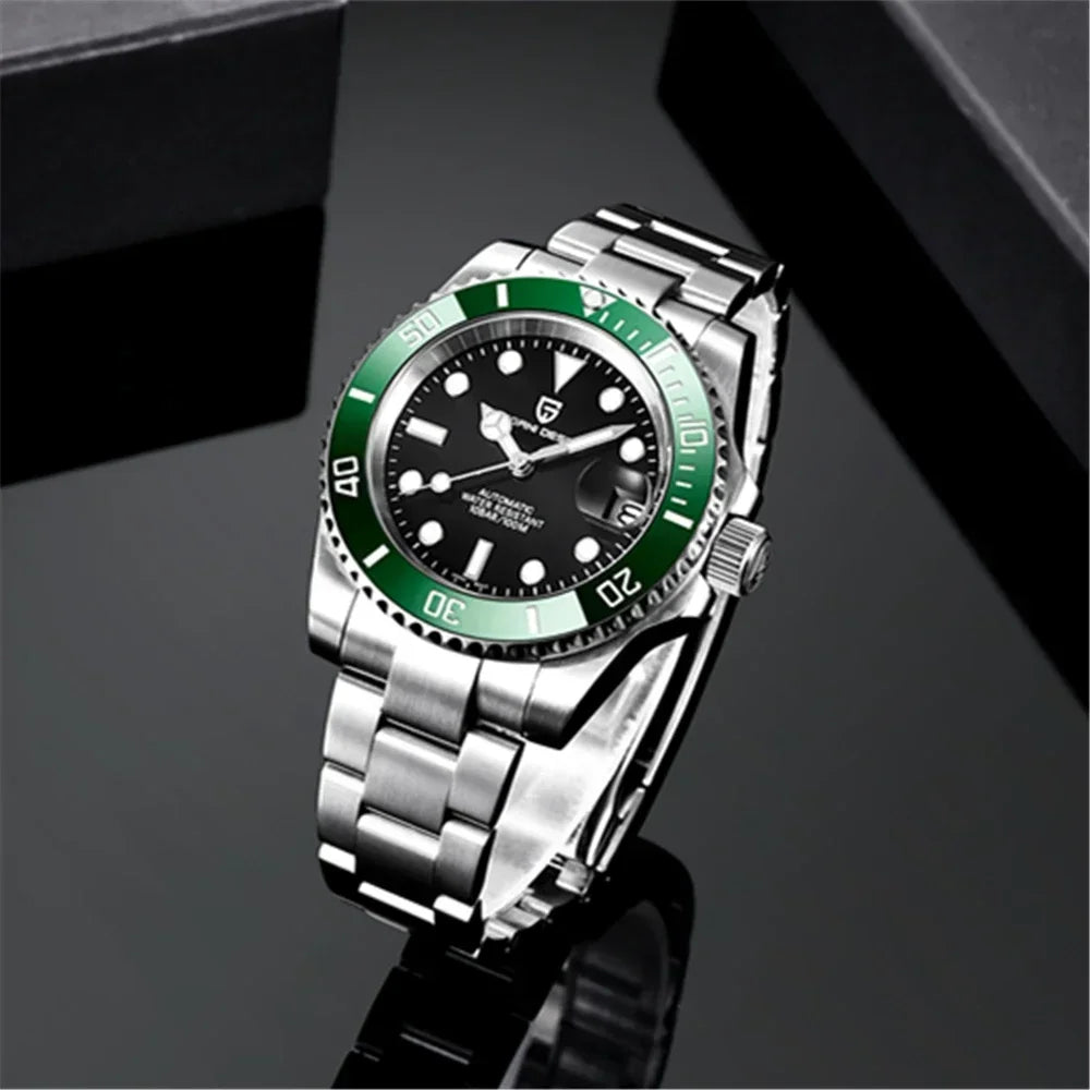 PAGANI DESIGN 2026 NEW Water Ghost Watch 40MM Luxury Automatic Mechanical Watches NH35 Auto Date Dive BGW-9 Watch For Men