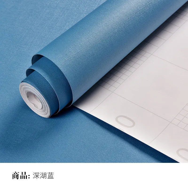 Solid Color Self-Adhesive Macaron Wallpapers Furnitures Cabinet Renovation Sticker Bedroom Vinyl Film DIY Living Room Home Decor