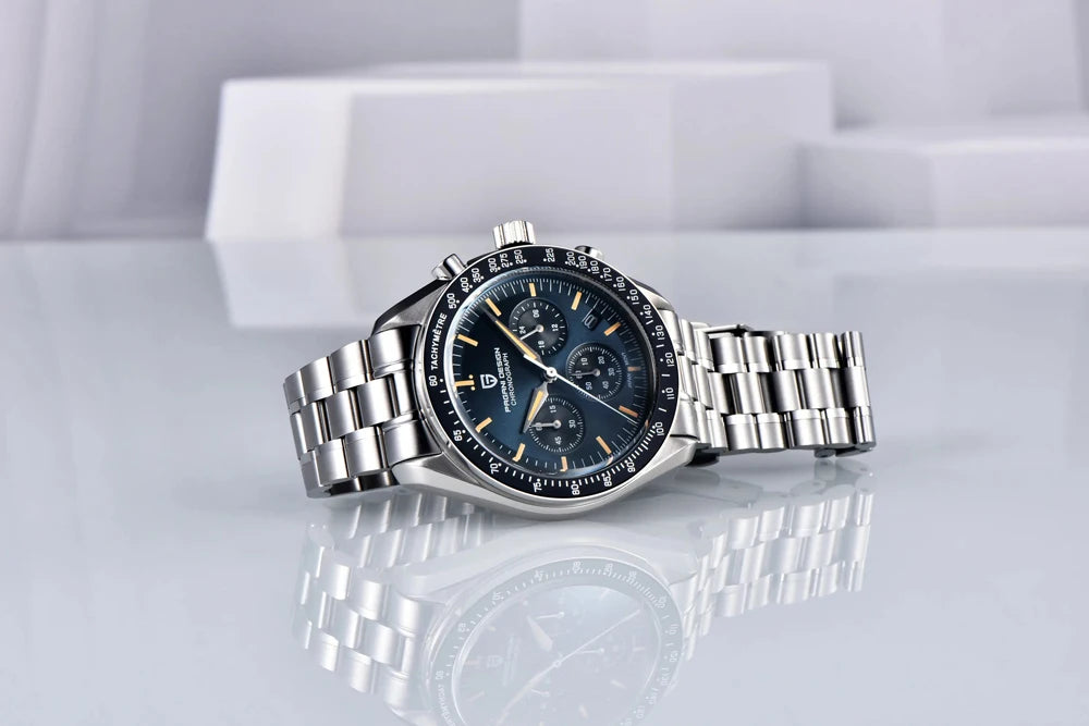 PAGANI DESIGN 2026 New Saturn Watch Luxury Quartz Watches For Men Stainless steel Luminous AR Sapphire crystal Chronograph Man