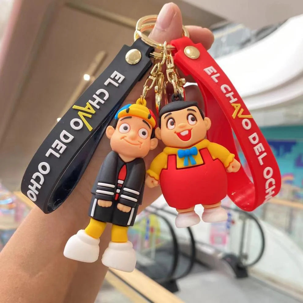 Lively and Humorous Anime El Chavo Del Ocho Keychain - Funky Key Ring for Bags, Cars, and Gifts, Cute and Cool Pendant