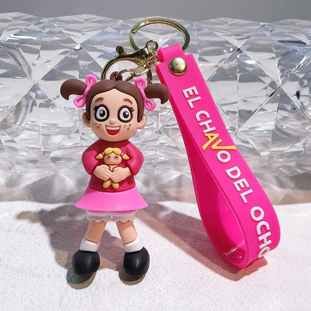 Lively and Humorous Anime El Chavo Del Ocho Keychain - Funky Key Ring for Bags, Cars, and Gifts, Cute and Cool Pendant