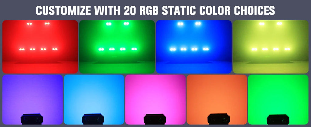 Fieryzeal 2PCS 200W COB LED Par Light 2x100W Cool&Warm White 2IN1 RGB Audience Light DMX Strobe Stage Light for DJ Disco Party