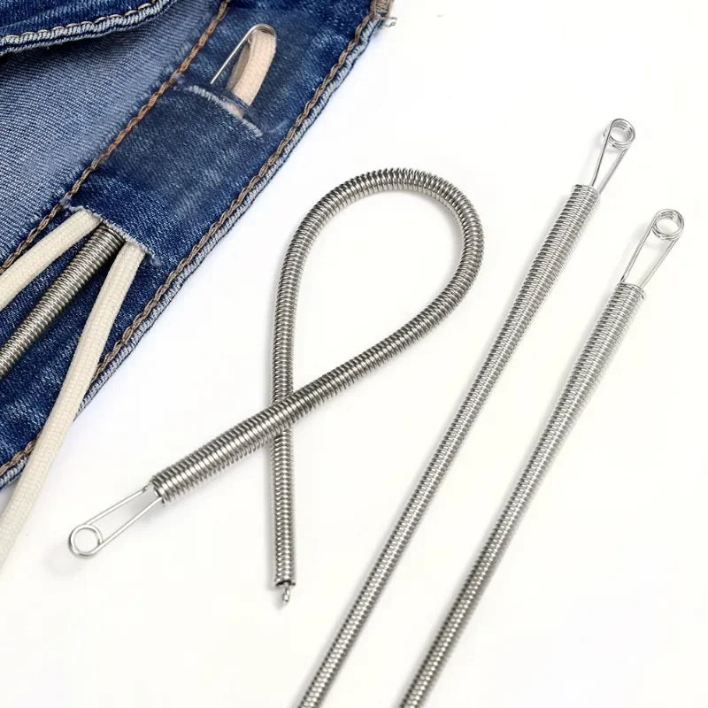 Rope Threading Tool Bendable Spring Drawstring Threader Clip Drawstring Thread Multi Functional DIY Sewing Accessories