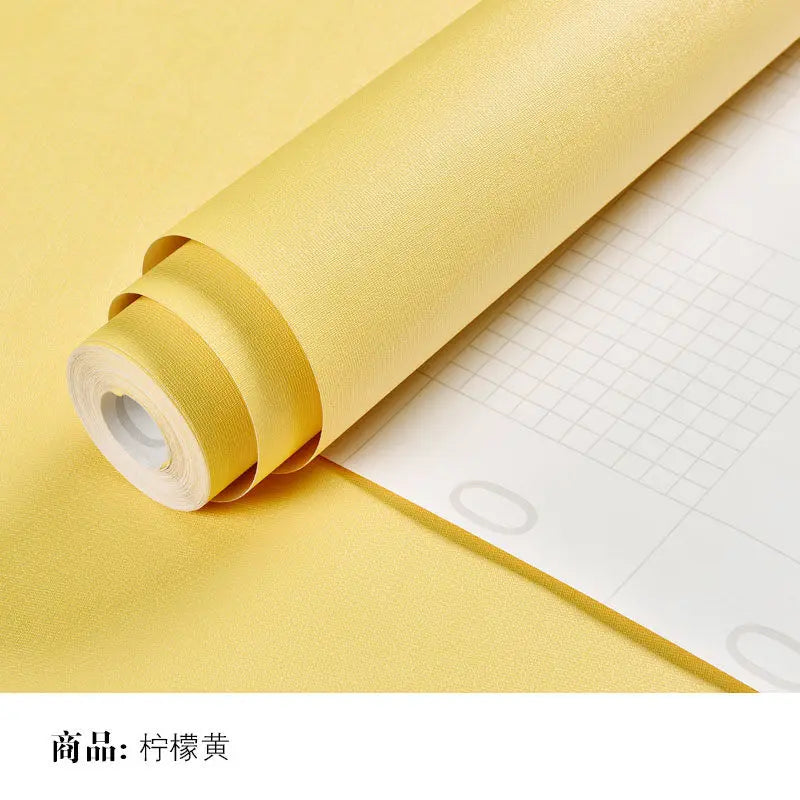 Solid Color Self-Adhesive Macaron Wallpapers Furnitures Cabinet Renovation Sticker Bedroom Vinyl Film DIY Living Room Home Decor