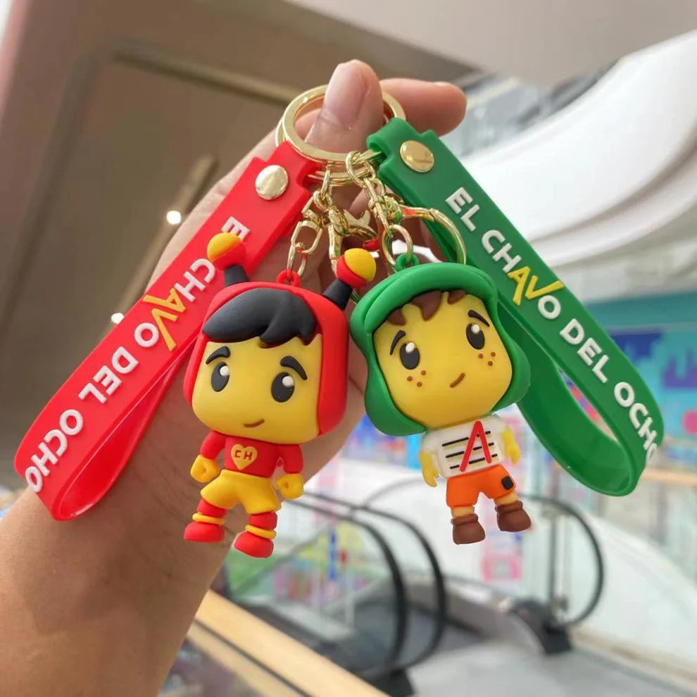 Lively and Humorous Anime El Chavo Del Ocho Keychain - Funky Key Ring for Bags, Cars, and Gifts, Cute and Cool Pendant