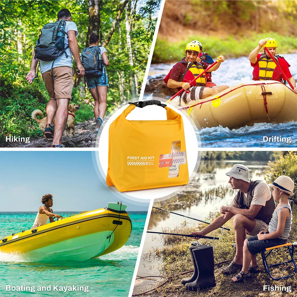 RHINO RESCUE Waterproof First Aid Kit, Lightweight Boat Dry Bag, Emergency Survival Supplies for Outdoor Kayak Floating Swimming