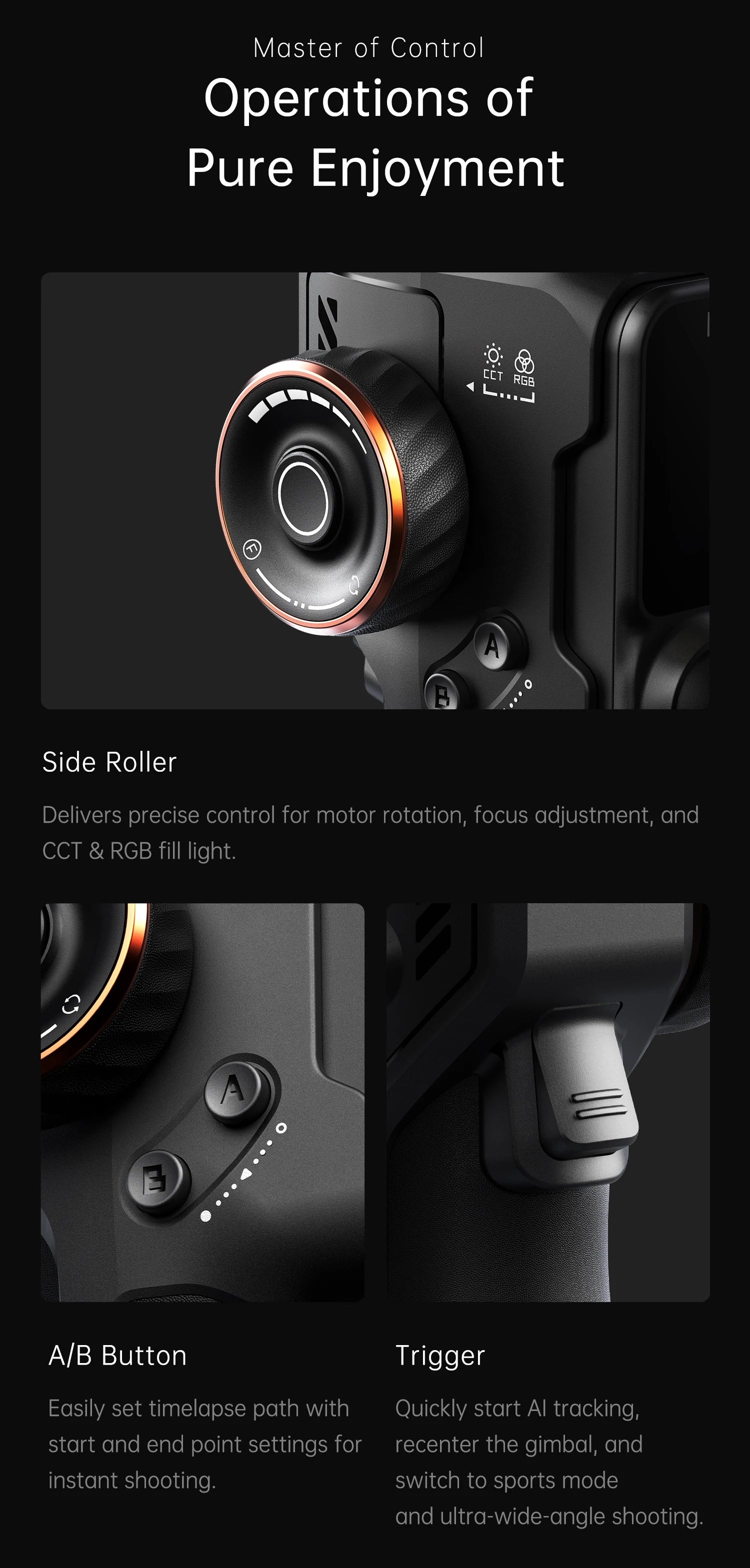Hohem official-website isteady М7 Stabilizer Ai Face Tracking 3-Axis Phone Gimbal Built-in Selfie Stick iPhone16/Samsung Gimbal