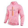 Barcelona Fashion Male Hooded Sweatshirts All Season Daily Casual Sports Hoodies 2025 Urban Trend Pullover Men's Clothes Gym Top
