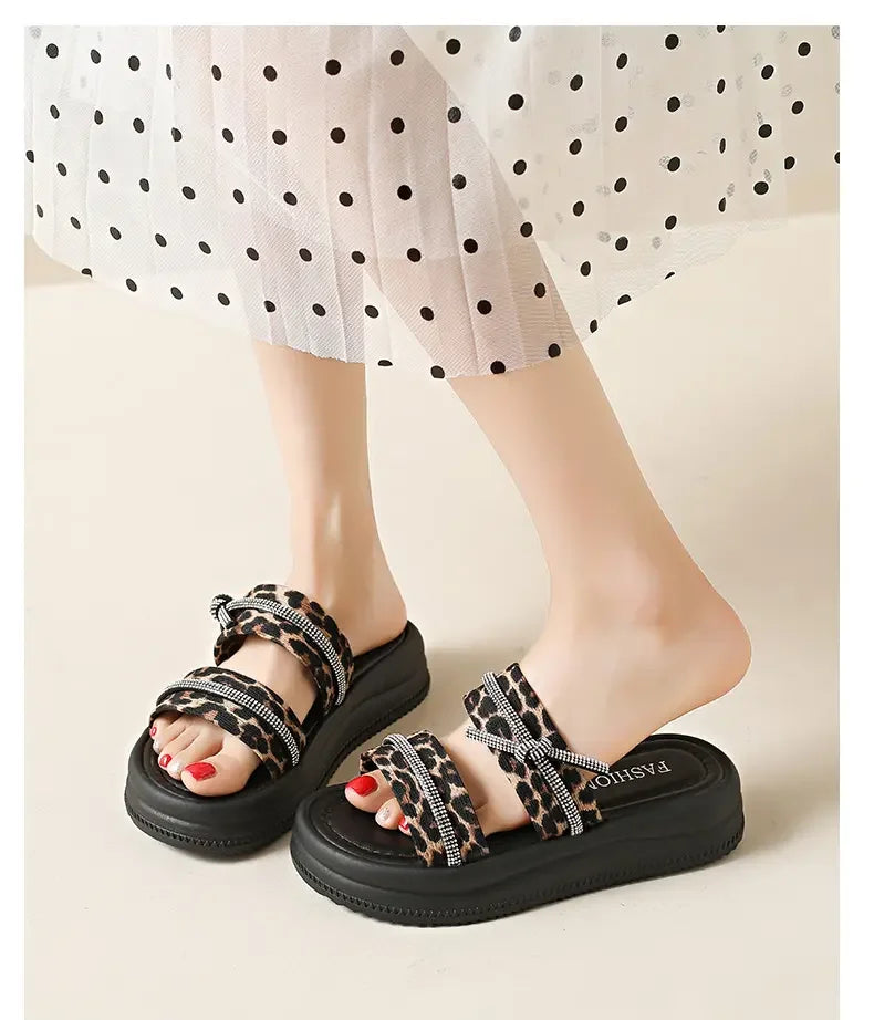 Ladies Summer Casual Flat Sandals Anti Slip Stable Sole Elegant Simple Design Daily Walking Student Footwear
