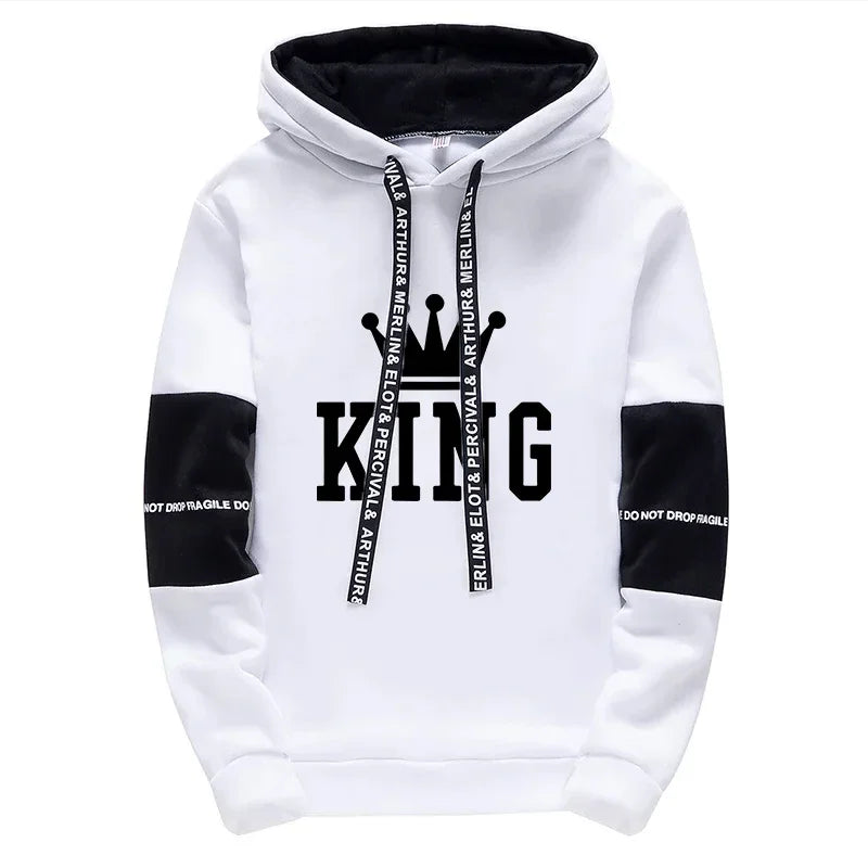 King Printing Mens Tracksuit Hot Sales Casual Hoodie Pants Streetwear Outdoors Mens Clothing Single Piece Sweatshirts Sweatpants