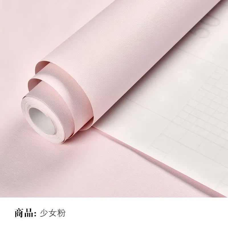 Solid Color Self-Adhesive Macaron Wallpapers Furnitures Cabinet Renovation Sticker Bedroom Vinyl Film DIY Living Room Home Decor