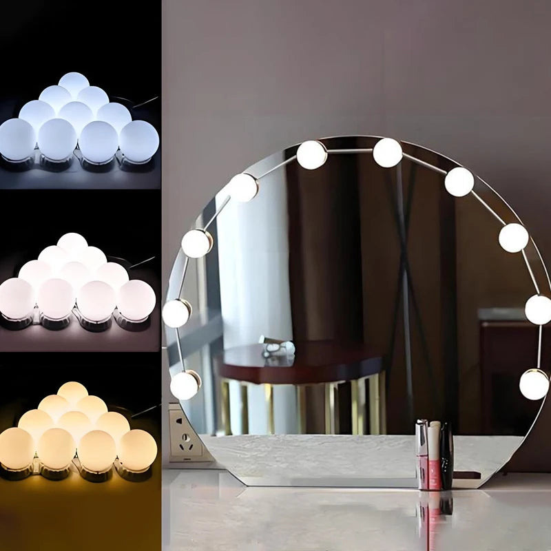 LED Bulb Makeup Lamp USB Power Supply 5V Bathroom,Room Decoration Mirror-mounted Lamp Makeup Mirror Lighting Fixture