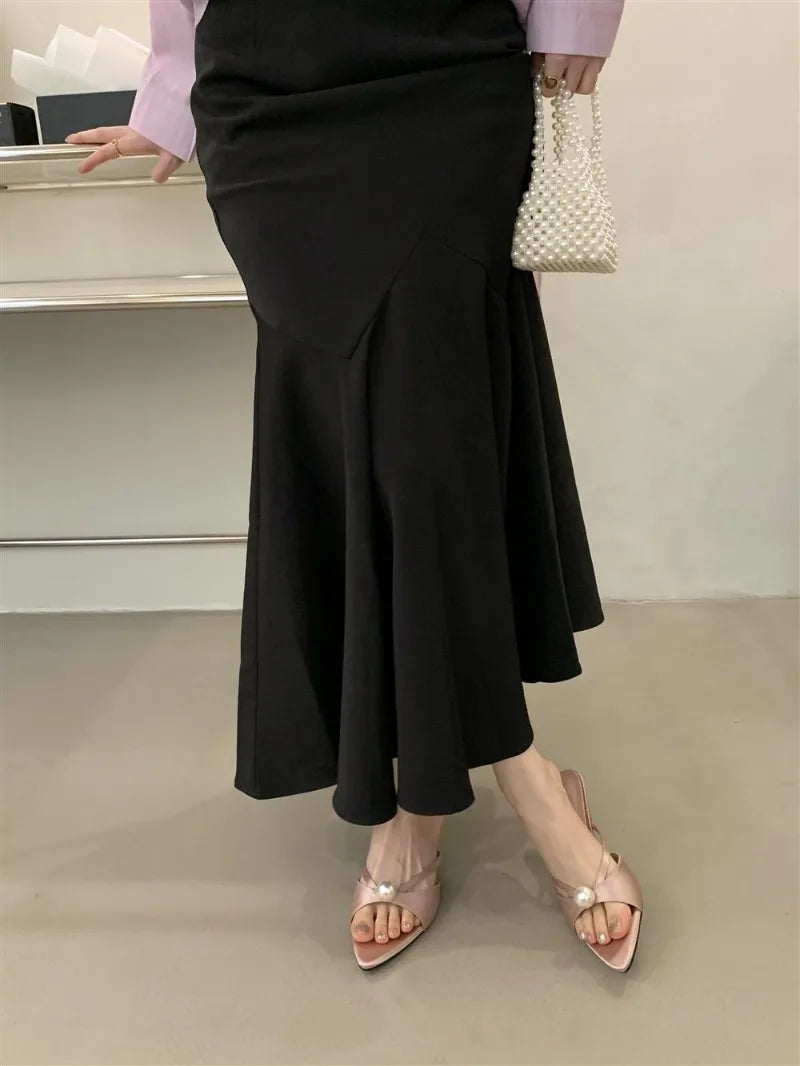 Female Slip on Footwear Silk Fashion String Bead Elegant Women Low Heel Shoes Pointed Toe Ladies Heeled Pumps Slides Shoes