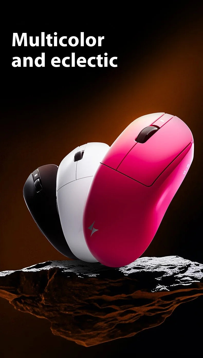 Atk A9 Plus Wireless Gaming Mouse A9/A9 Se/A9 Plus/A9 Pro Tri Mode 8k 53g Lightweight E-Sports Gaming Mouse Pc  Accessory Instoc