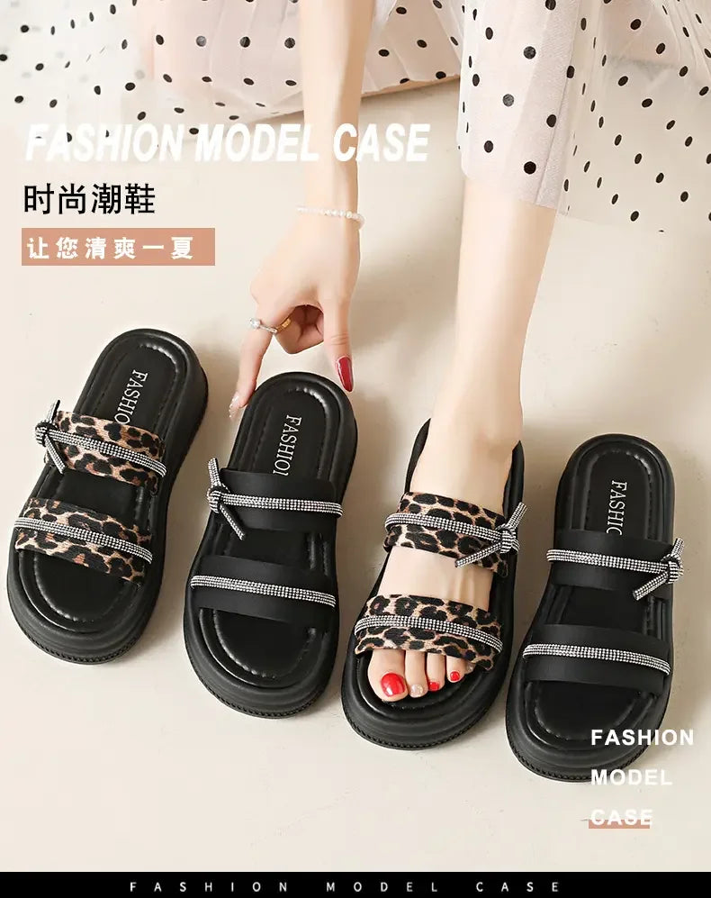 Ladies Summer Casual Flat Sandals Anti Slip Stable Sole Elegant Simple Design Daily Walking Student Footwear