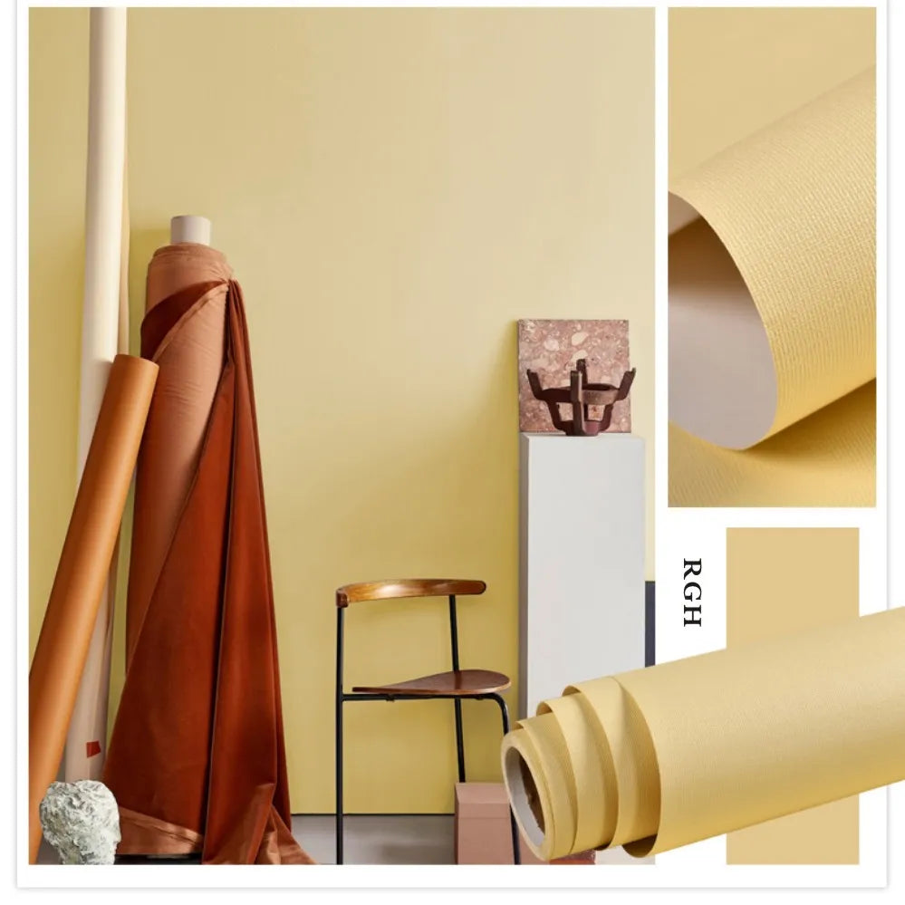 Solid Color Self-Adhesive Macaron Wallpapers Furnitures Cabinet Renovation Sticker Bedroom Vinyl Film DIY Living Room Home Decor